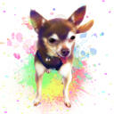 Full Body Dog Portrait in Watercolors