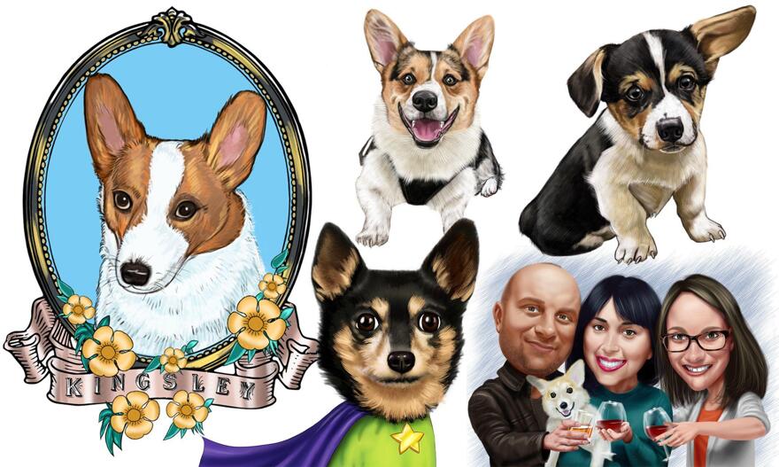 Corgi Caricature