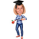 Desen caricatural de ziua absolvirii