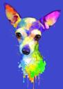 Akvarel portrét Chihuahua