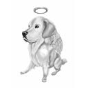 Full Body Dog Memorial Portrait