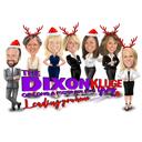 Christmas Staff Caricature with Company Logo