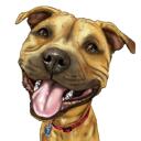 Staffordshire Bull Terrier-karikatuur