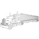 Overzicht vrachtwagen tekening