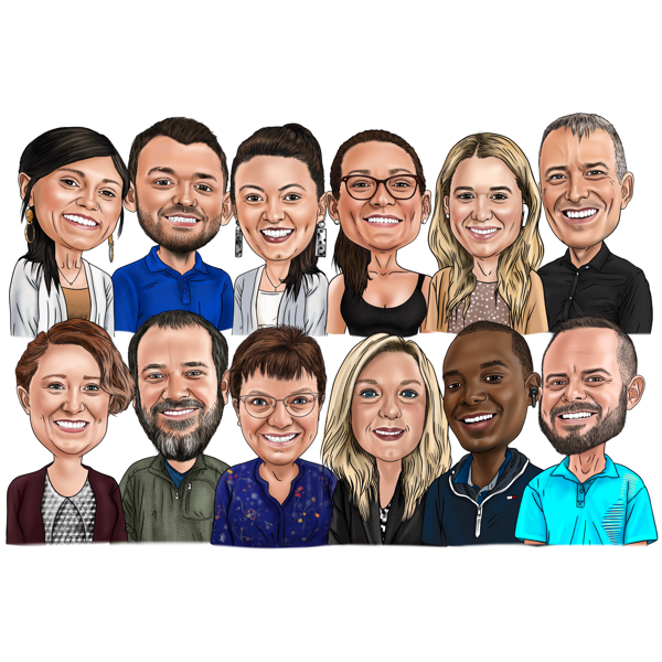 Caricature de groupe à partir d'une photo