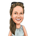 Retrato caricaturesco a partir de una fotografía.