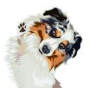 Australian Shepherd karikatyr