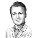 Black and White Realistic Portrait from Photo