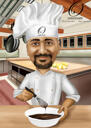 Funny Chef with Moustache