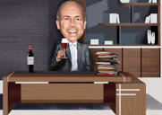 Caricature de manager au bureau