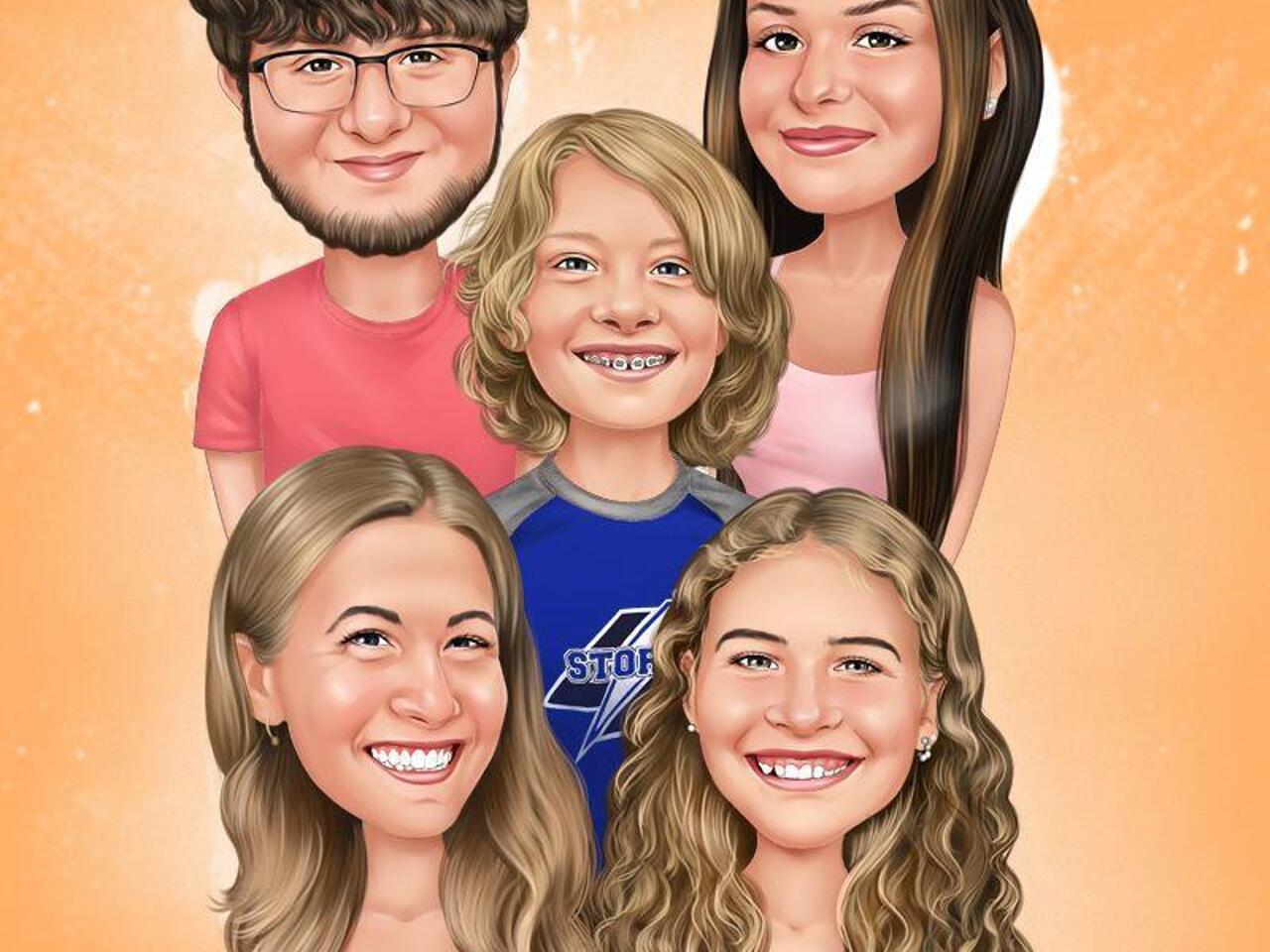 🎨 Get cute couple caricature  Picture portraits from photo