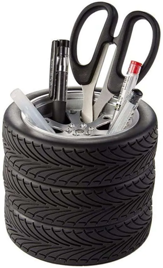 7.  Porta-canetas em forma de pneu-0