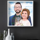 Impresión de retrato de boda en póster - Retrato de novia y novio