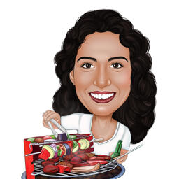 Ilustración creativa: Maestro de la barbacoa en acción🥩🎨🖌️. ¡Comprar en