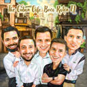 Peinture à l'huile : caricature de Friends à partir de photos