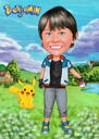 Kid Drawing as Cartoon Character
