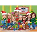 Custom Happy New Year Caricature Holiday Card