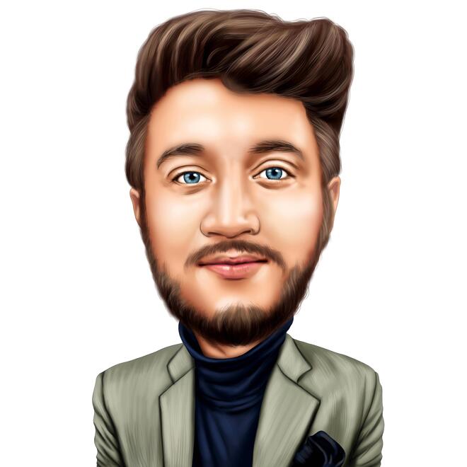 Business Caricature from Photo Professional Avatar Icon