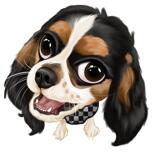 Tecknad hundporträtt