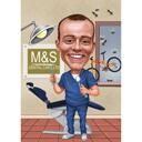 Dentist Gift Caricature from Photo