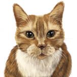 Портрет кошки с естественными пропорциями тела