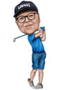 Man Celebration Caricature Drawing
