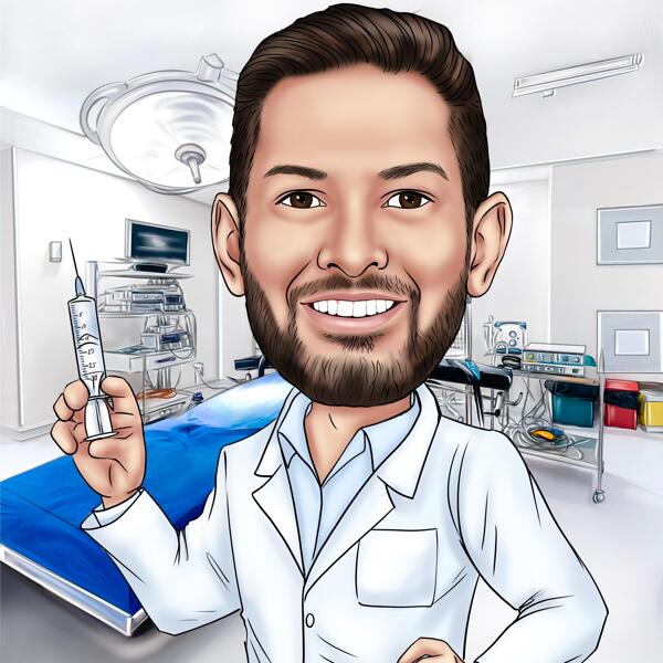 Caricatura medica da foto