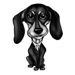 High Exaggerated Dachshund Caricature
