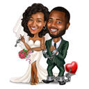 Caricatura de casamento a partir de foto