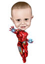 Kid Superhero Cartoon Caricature from Photo