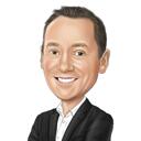 Caricature d'un homme en costume