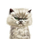 Opmerkelijke kattenportret Cartoon van foto's in kleurstijl