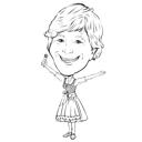 Full Body Outline Cartoon Portrait from Photo