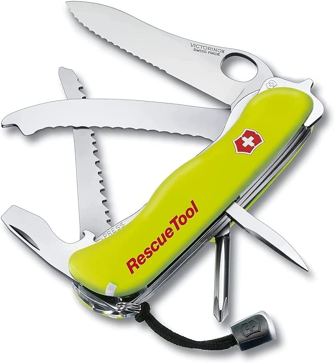 6. Grand couteau de poche Victorinox Rescue Tool avec scie à disque-0