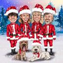 Christmas Santa Cartoon Portrait Corporate Gift