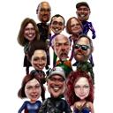 Custom Company Group Caricature as Superheroes