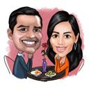 Restaurant Caricature: Exaggerated Style