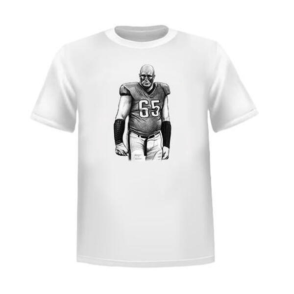 Sport Portrait Drawing of Person in Black and White Style as T-shirt Gift