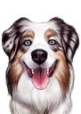 Australian Shepherd tecknad filmteckning