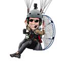 Caricatură cu săritor de parașutist pe tot corpul din fotografii pentru cadou personalizat pentru parașutist