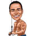 Fitness Caricature: Personal Trainer Gift
