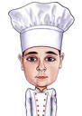 Portret de desene animate de femeie bucătar