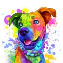 Aquarellzeichnung eines Hunde-Tattoos nach Foto