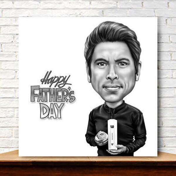 Imprimir em tela: desenho animado personalizado no dia dos pais