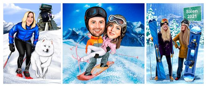 Ski Caricature