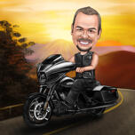 Biker-Karikatur