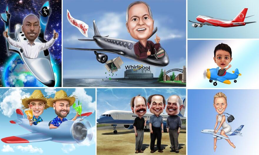 Caricatura de avión