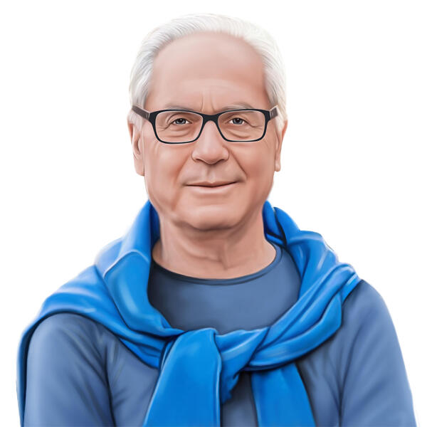 Portrait d'homme peint