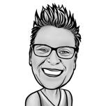 Black and White Cartoon Drawing