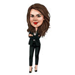 Caricatura de mulher de negócios em um terno